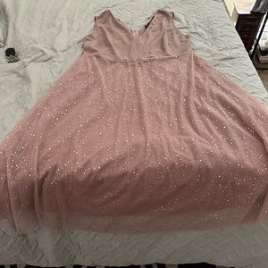 Mauve prom or wedding dress. Sleeveless. Never worn.